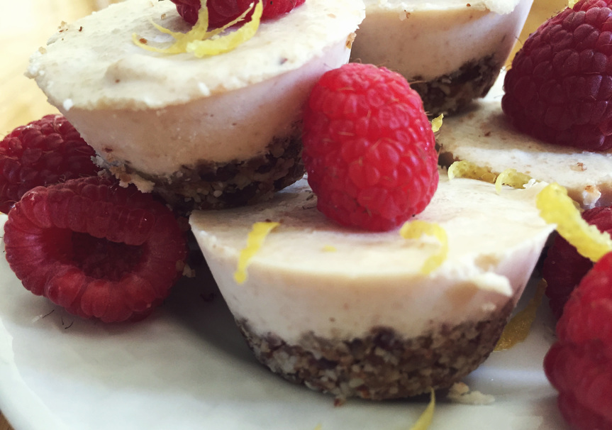 How to Make Raspberry Lemon Vegan Cheesecake Bites
