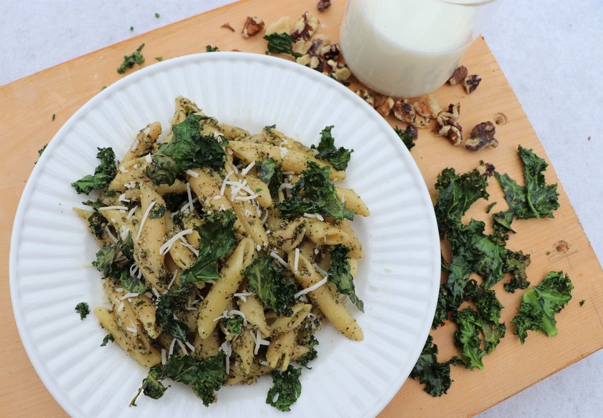 kale, pasta, broccoli, spinach