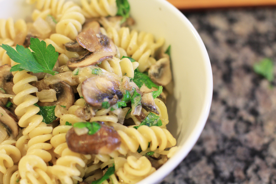 Creamy Mushroom Rotini Recipe