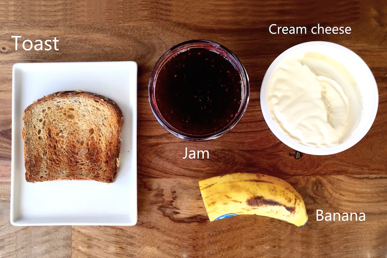 Toast of the Week Banana Cream Cheese & Jam