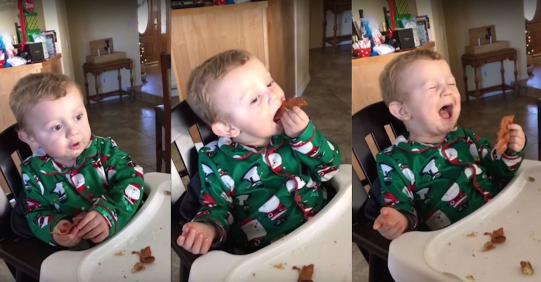 This Baby Eating Bacon for the First Time Is the Cutest Thing You’ll