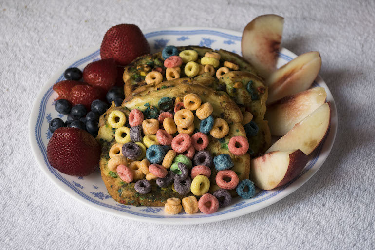 All This Fruit Loops French Toast Needs are Sunday Morning Cartoons