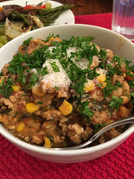 vegetable, rice, parsley