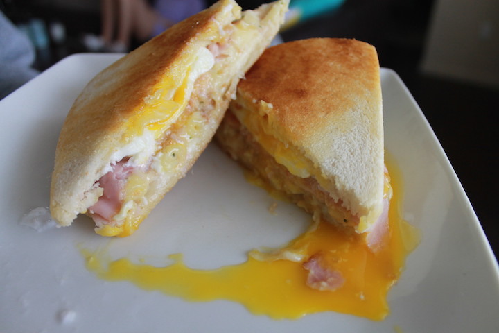 sandwich, bacon, cheddar, cheese, egg