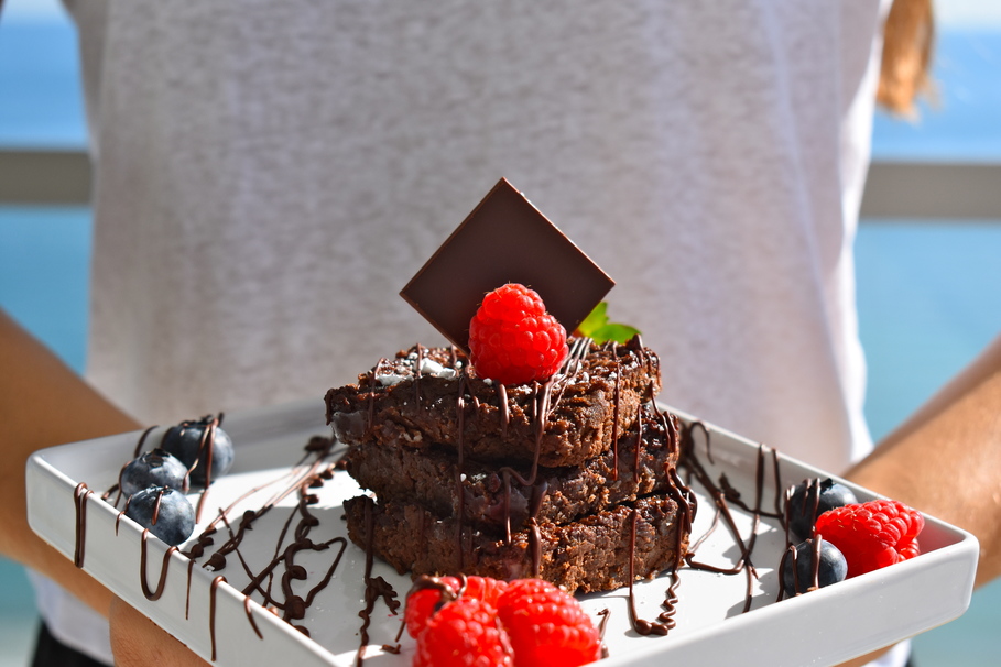 goody, candy, pastry, berry, brownie, strawberry, mousse, chocolate cake, sweet, cake, cream, chocolate