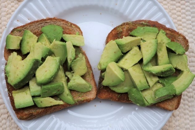 sandwich, guacamole, bread, toast, avocado