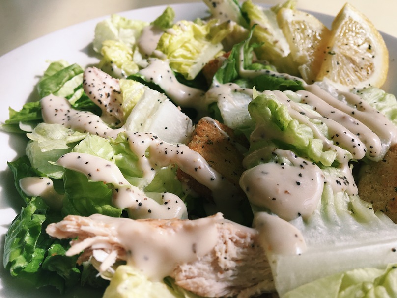 chicken, cheese, vegetable, lettuce, salad