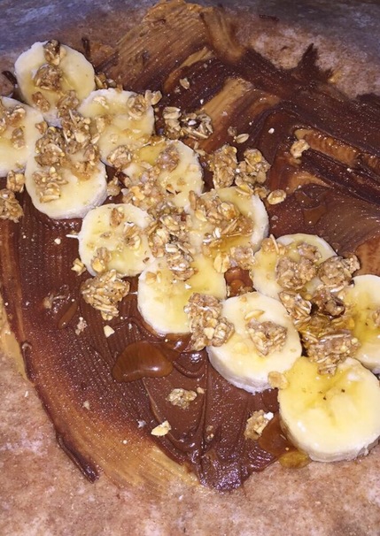 chocolate, caramel, banana