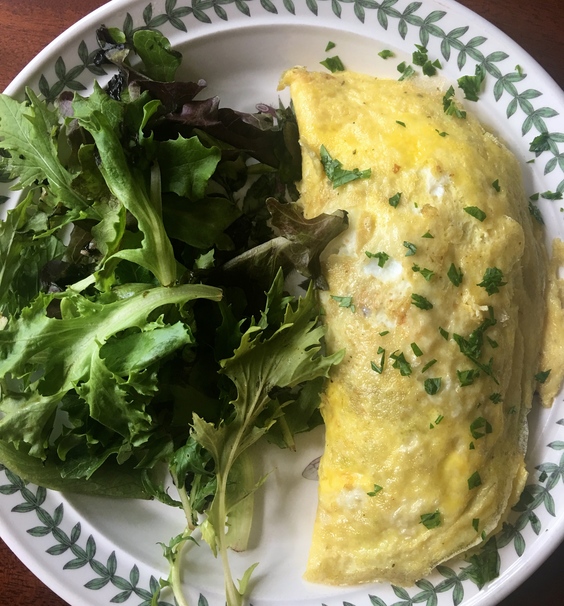 parsley, spinach, egg, scrambled, omelette, omelet