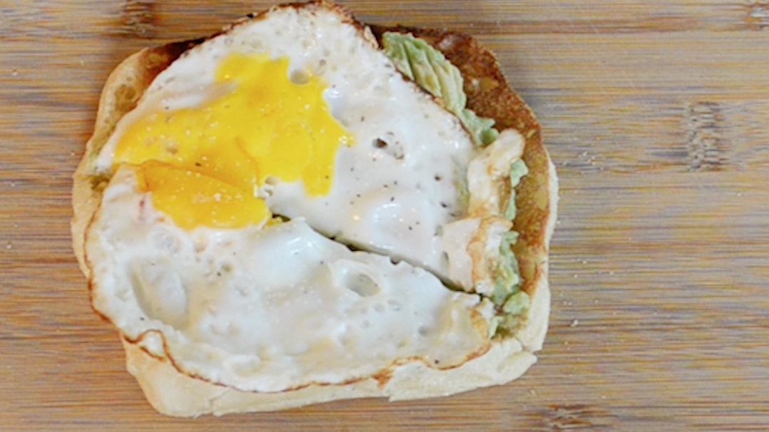 dairy product, fried egg, cream, toast, butter, egg, bread