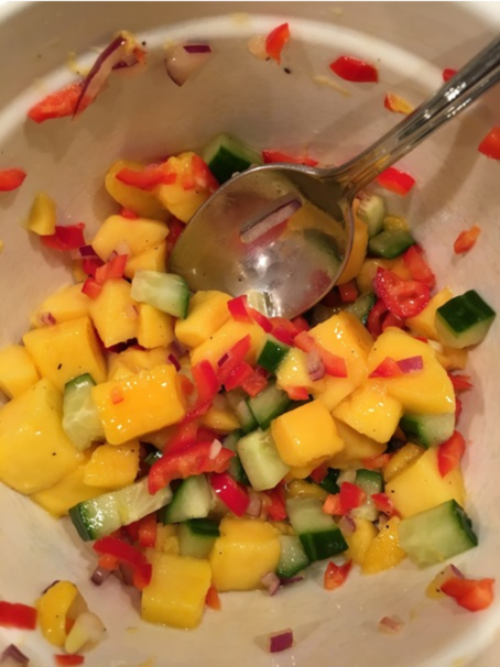 vegetable, salsa, mango
