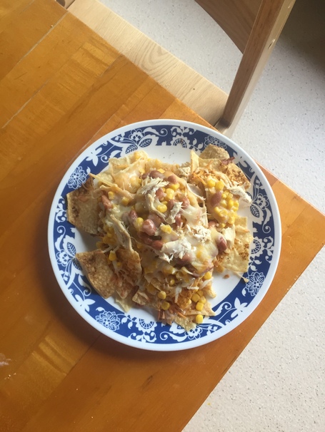 cheese, chicken, bacon