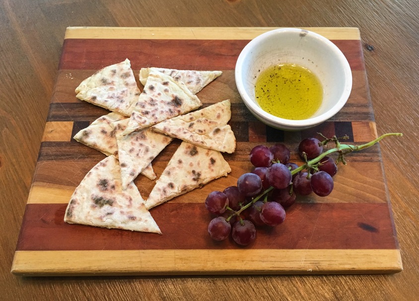 bread, cheese, grape