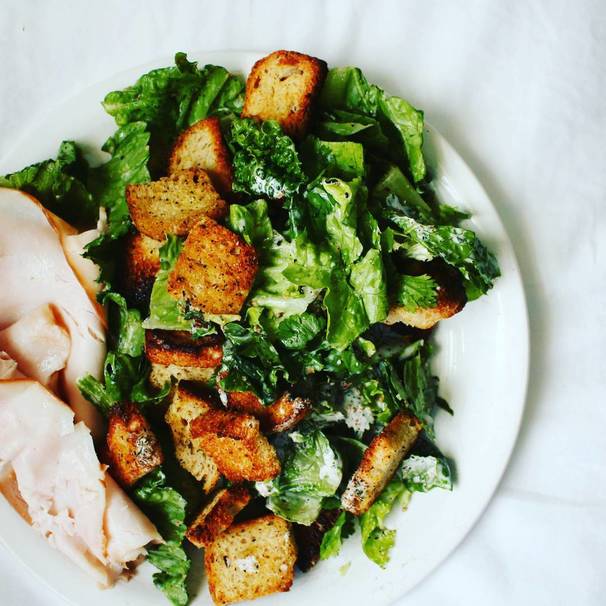 chicken, meat, lettuce, vegetable, salad