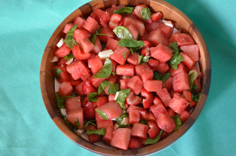 watermelon, salsa, tomato, pepper, vegetable