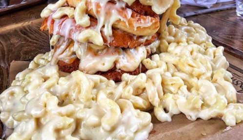 Mac And Cheese Fries : Facebook - The porky mac & cheese with porky