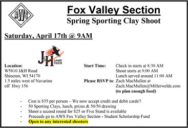 AWS Fox Valley Spring Sporting Clay Shoot