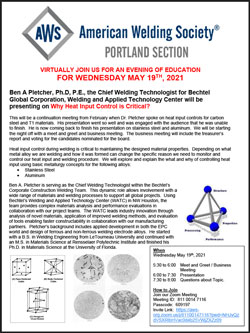 AWS Portland Section May Meeting Announcement