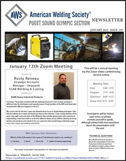 AWS Puget Sound Olympic Section January Meeting Announcement