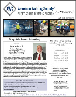AWS Puget Sound Olympic Section May Meeting Announcement