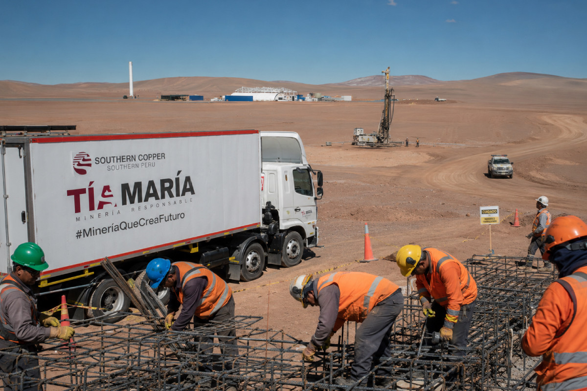 <p>Southern Copper invirtió US$693 millones en Tía María y el proyecto llegó a 42% de avance al cierre de junio</p>