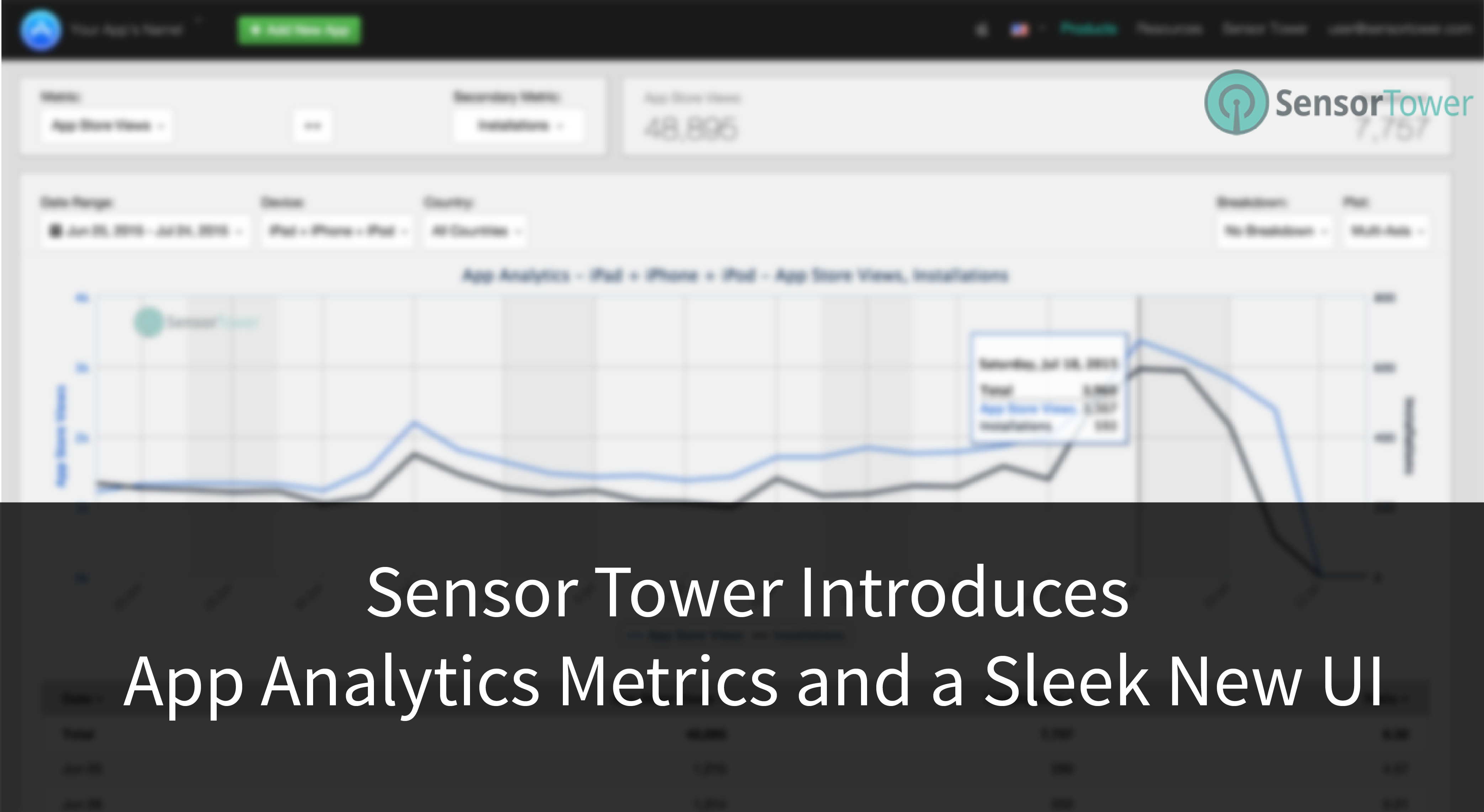 Sensor Tower Introduces App Analytics Metrics and a Sleek New UI
