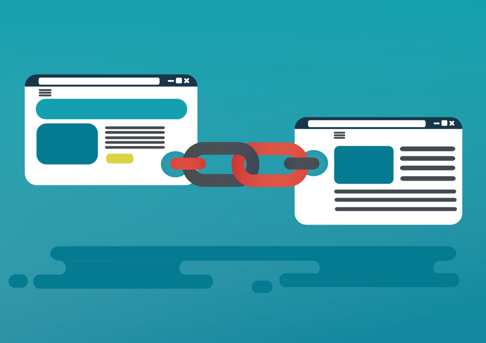 Backlinks or link building. seo concept. vector illustration