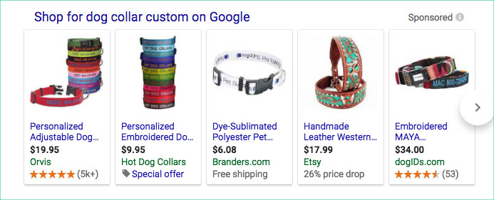 Shopping reviews example