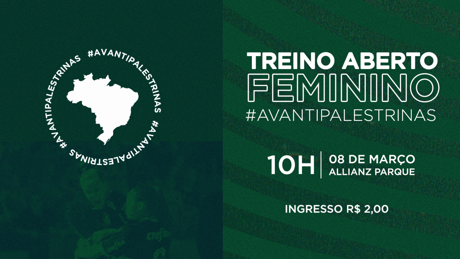 Palmeiras utilizará novo site de venda de ingressos para treino aberto do time feminino