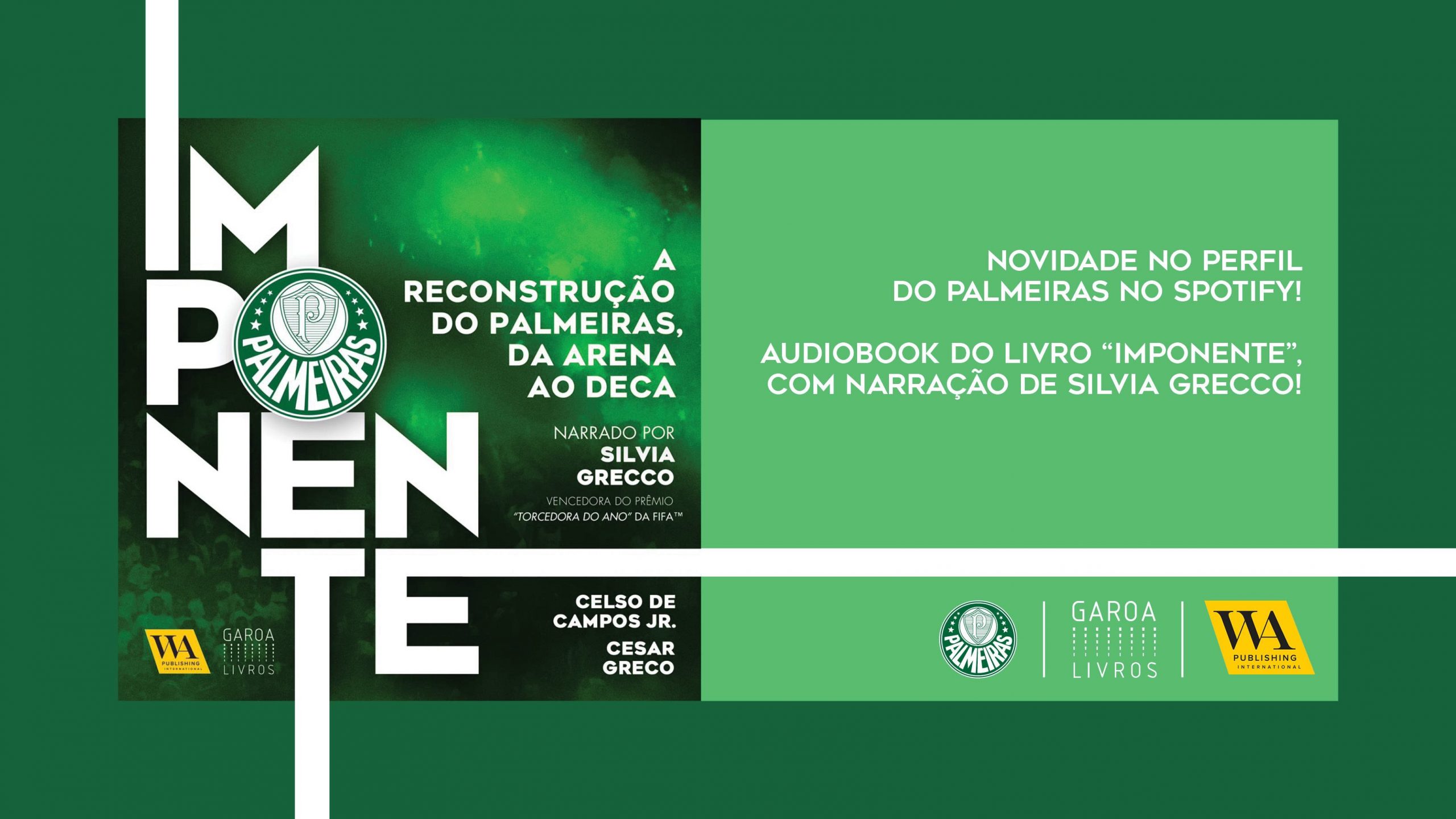 Palmeiras é pioneiro mais uma vez e lança audiolivro de futebol no Brasil