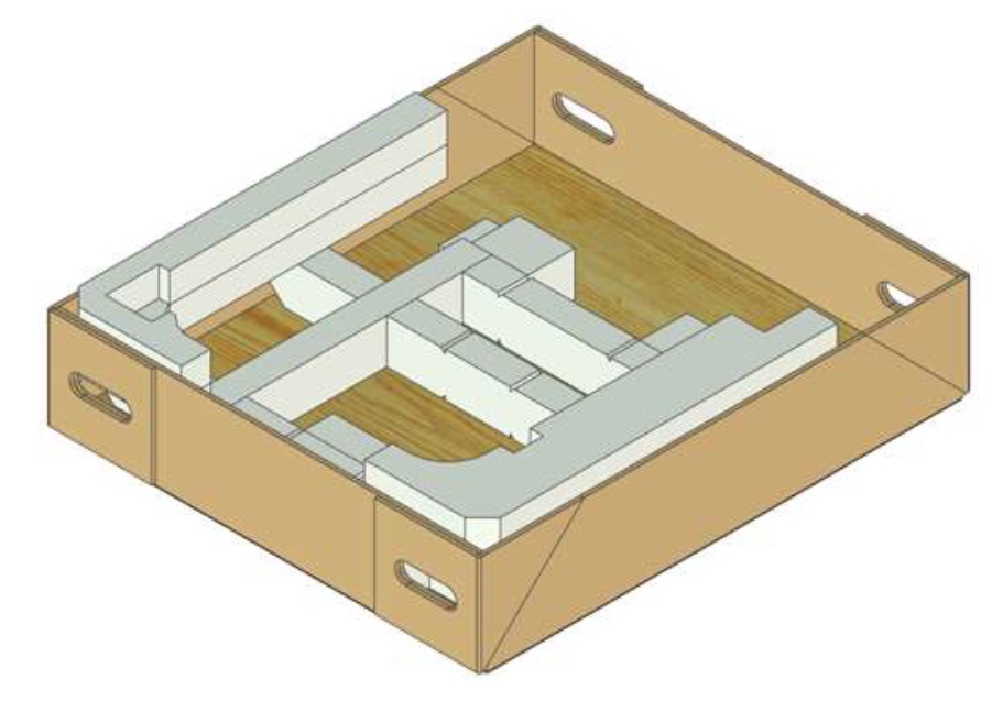 Placing the lower foam in the Form Auto box