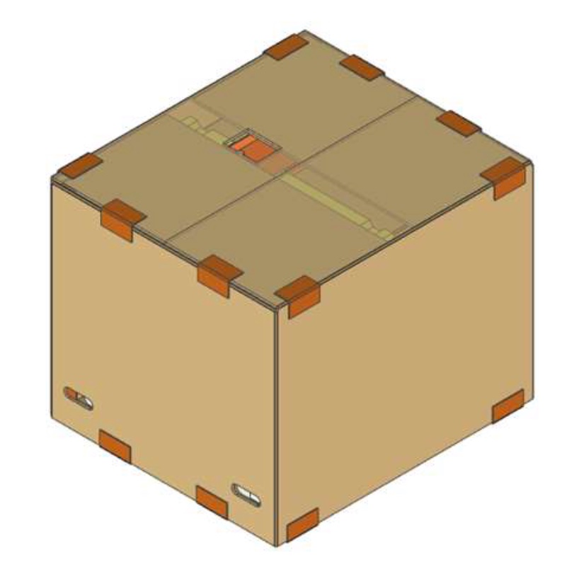 Protecting the edges of the Form Auto box with cardboard