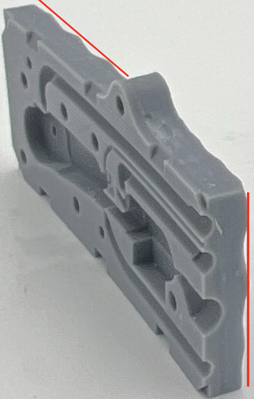 Part showing bat-winging