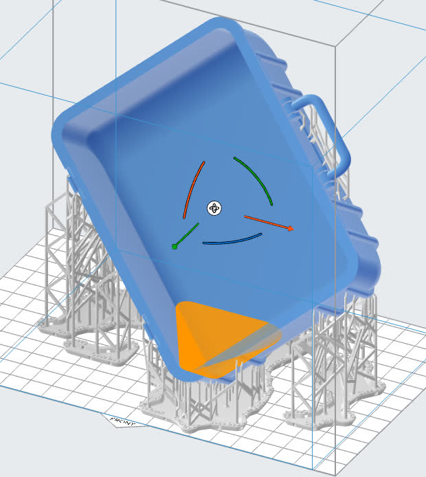 Recommended orientation for a case