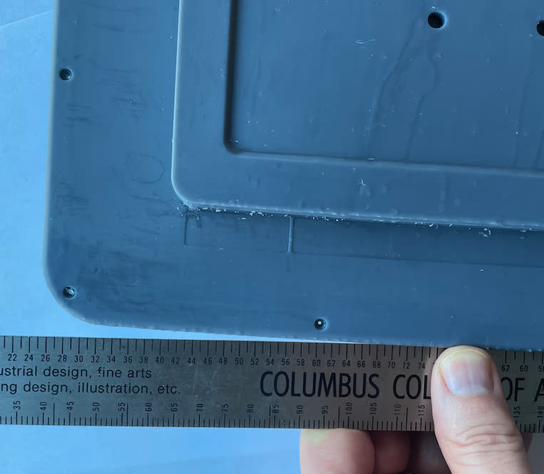 Part showing edge curling