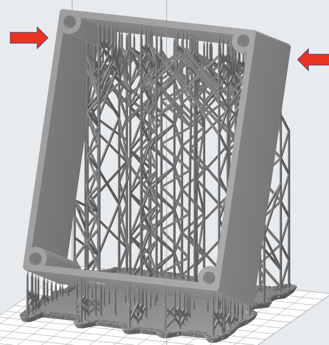 Improper model orientation that can cause H-bar shrinkage