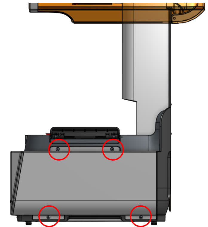 卸下右側面板螺絲