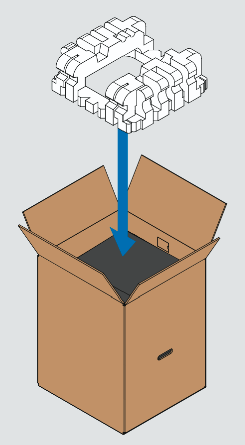 Placing the upper foam insert onto the Form 4