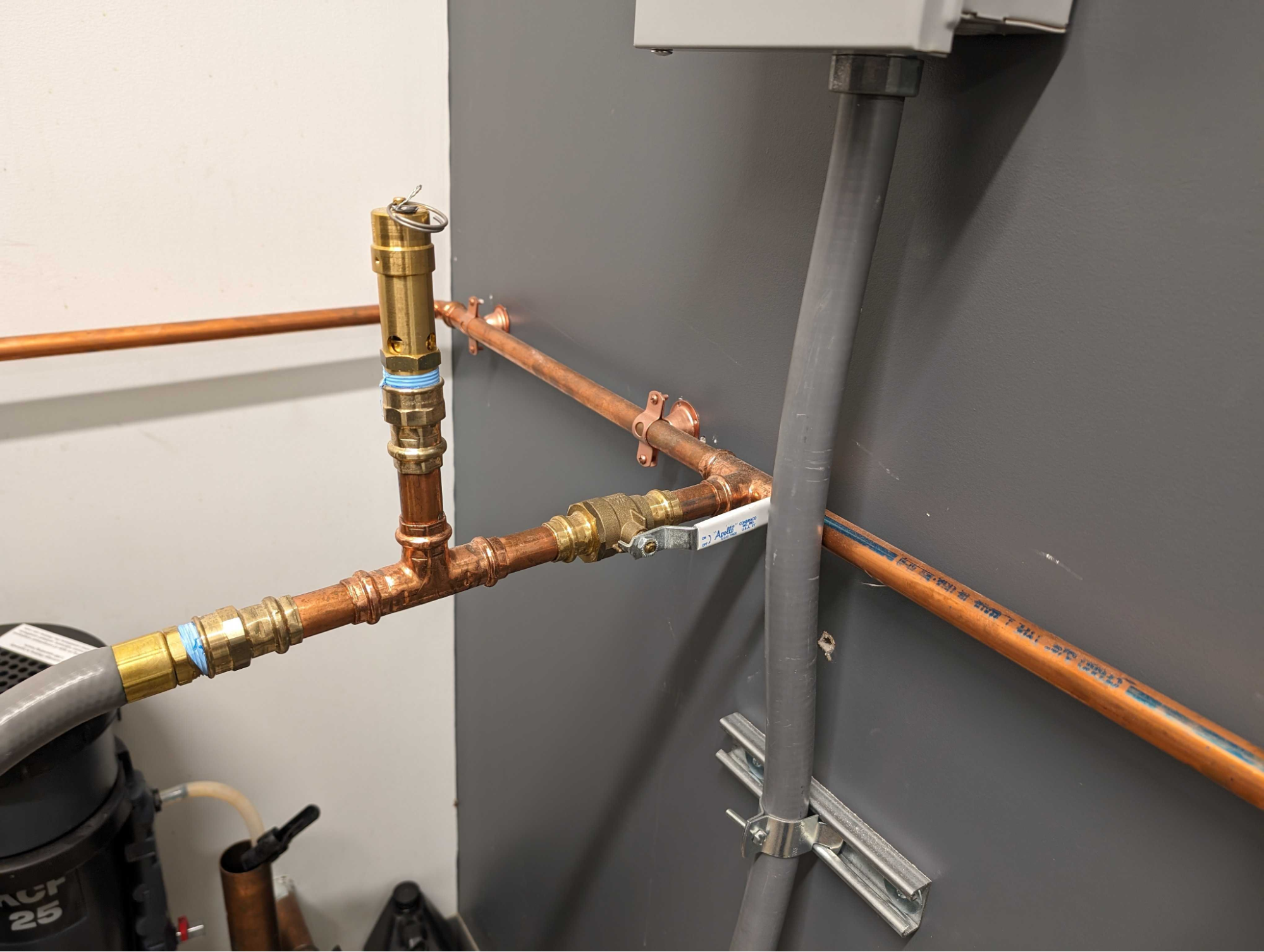 Central air compressor set up