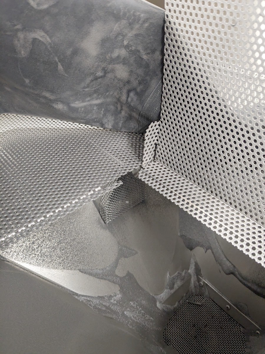 Work surface hatch.