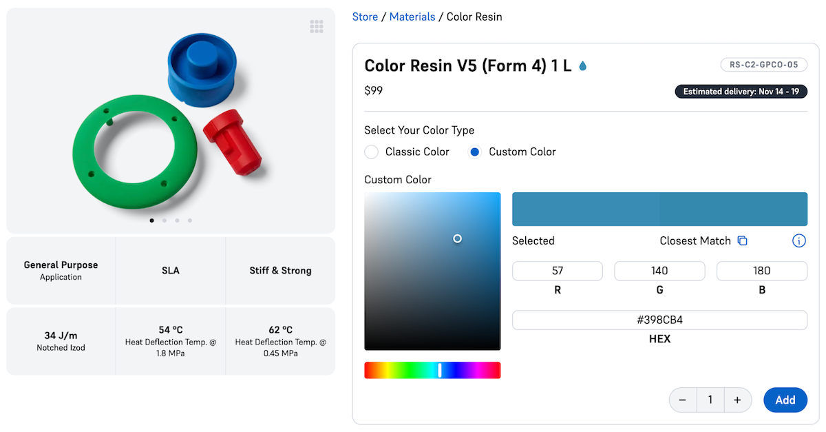 Using Color Resin