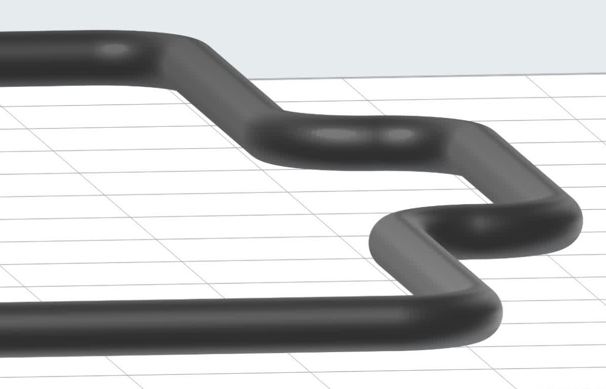 Model wshowing edge profile with full radius