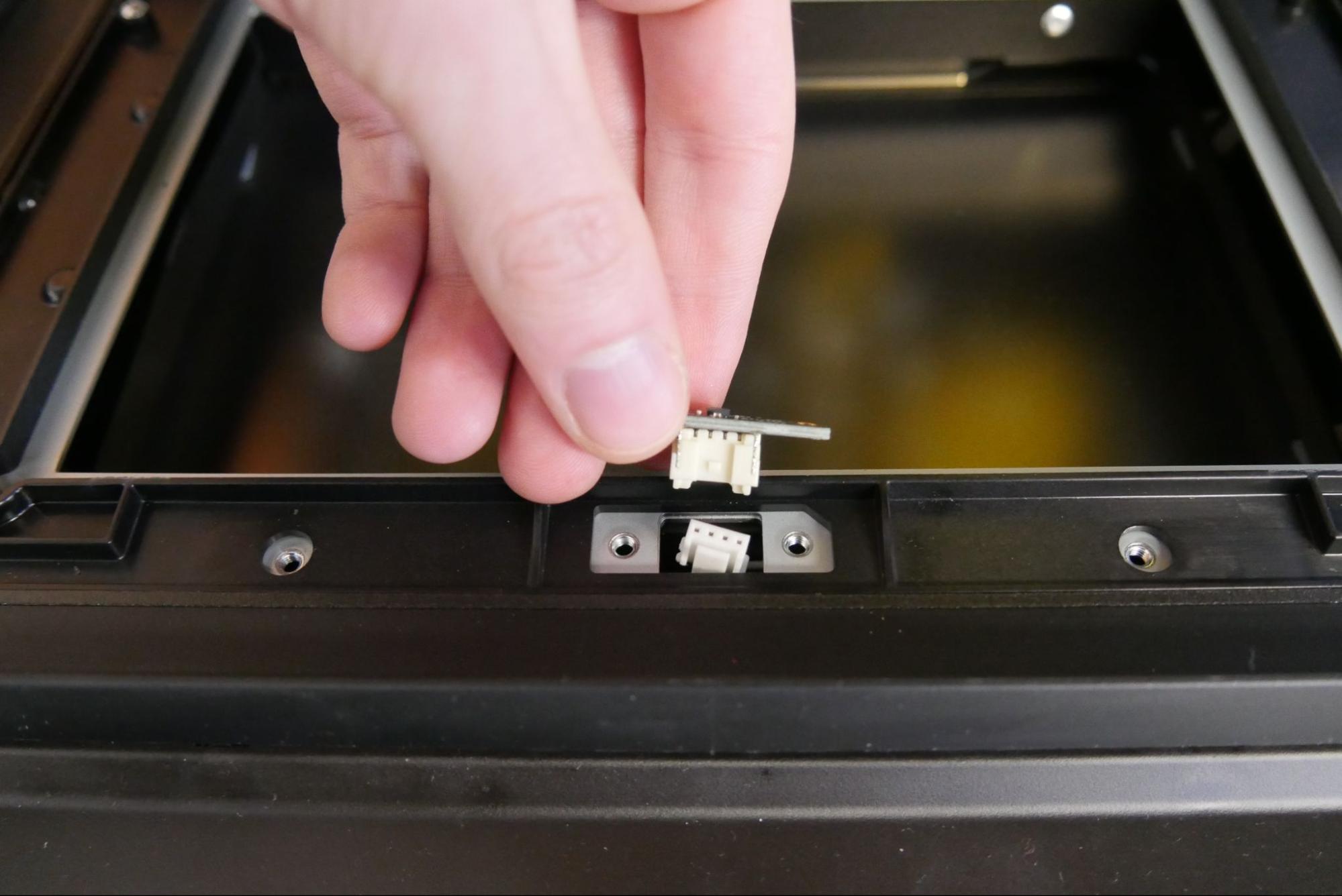 Connect the resin temperature sensor cable