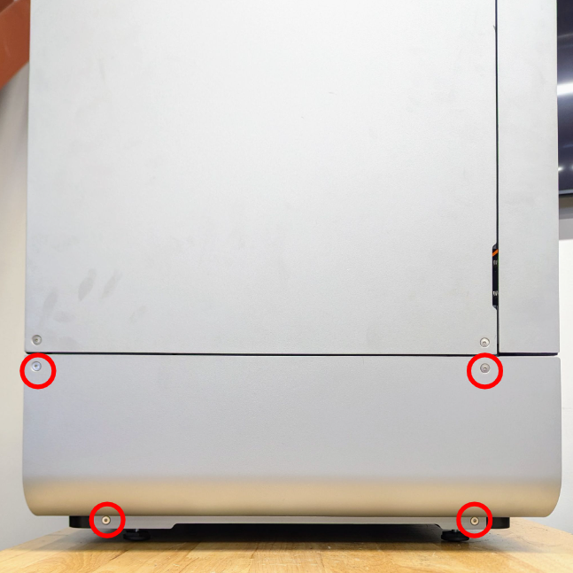 Mount and secure the lower left panel.