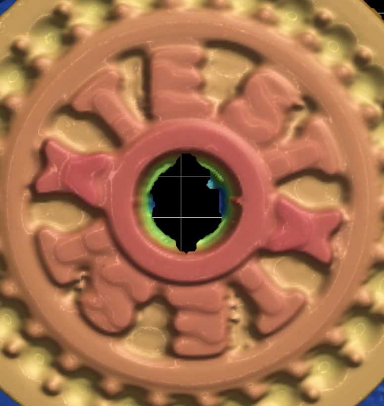 Example of enlarged fine features