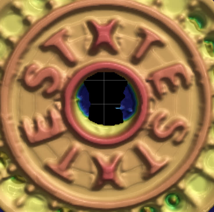 Example of fine features not resolving as intended