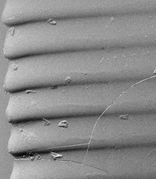 Example of hourglass-shaped layers
