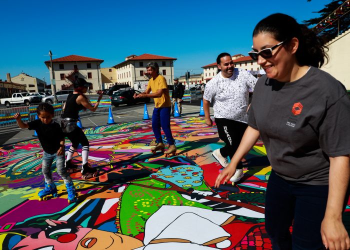 Public art roller rink brings disco skating to Fort Mason Datebook