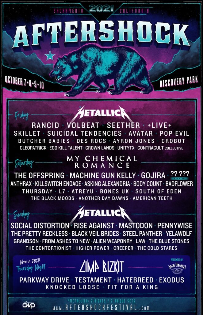 All tickets are 100% guaranteed. Metallica 2021 Tour Dates : Aftershock 2021, with two nights of Metallica, adds extra ...