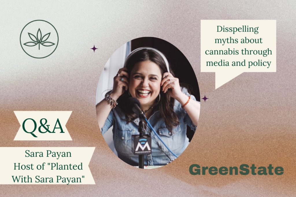 fast five q&a cover sara payan holds headphones on her head